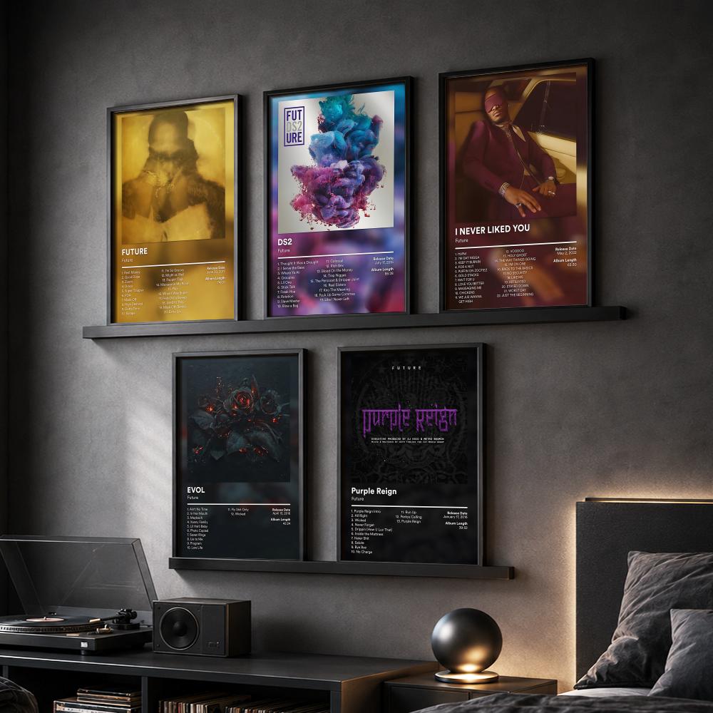 Interior Design Poster - F-Future Rapper Album Schilderij Kalligrafie Canvas