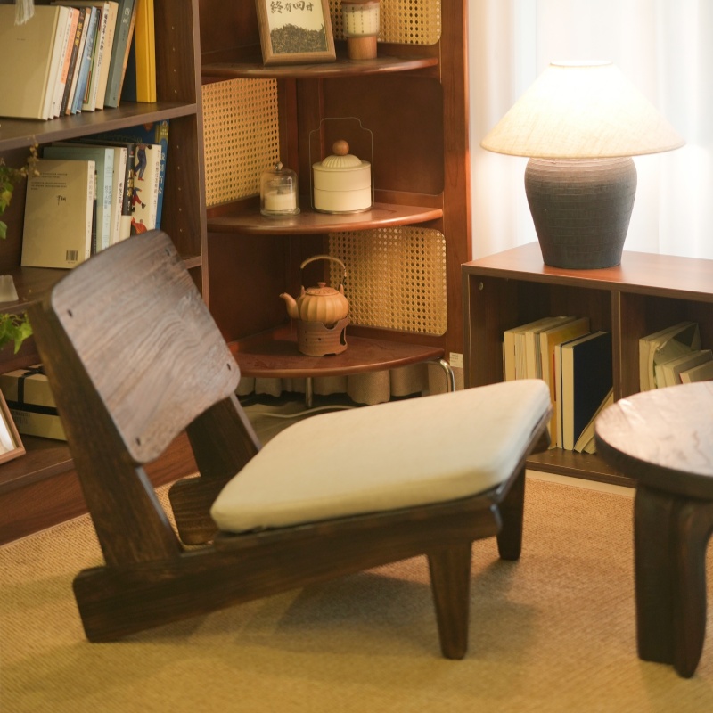 Interior Design Japanese - Minimalistische Tatami-stoel - Massief houten ontwerp