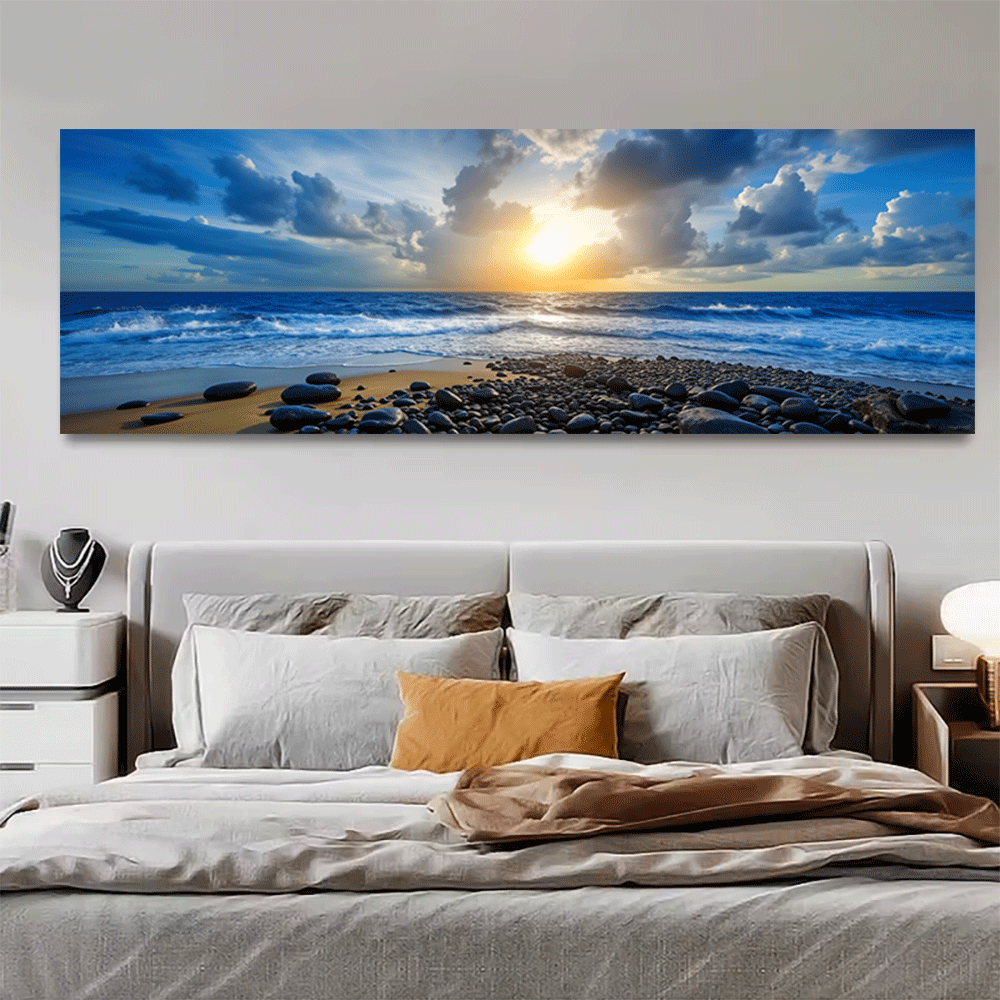 Interior Design Poster - 1PC-Canvas poster ingelijste oceaan zonsondergang strand