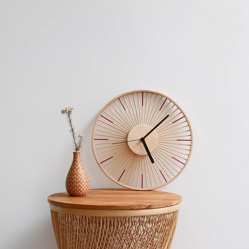 Interior Design Japanese - Japanse eenvoudige wandklok Hoge kwaliteit esthetisch