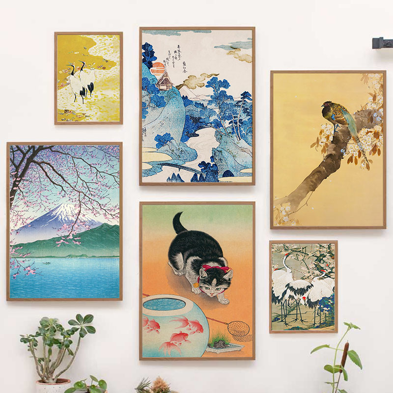 Interior Design Poster - Japanse Katsushika Hokusai Canvas Schilderij Wall