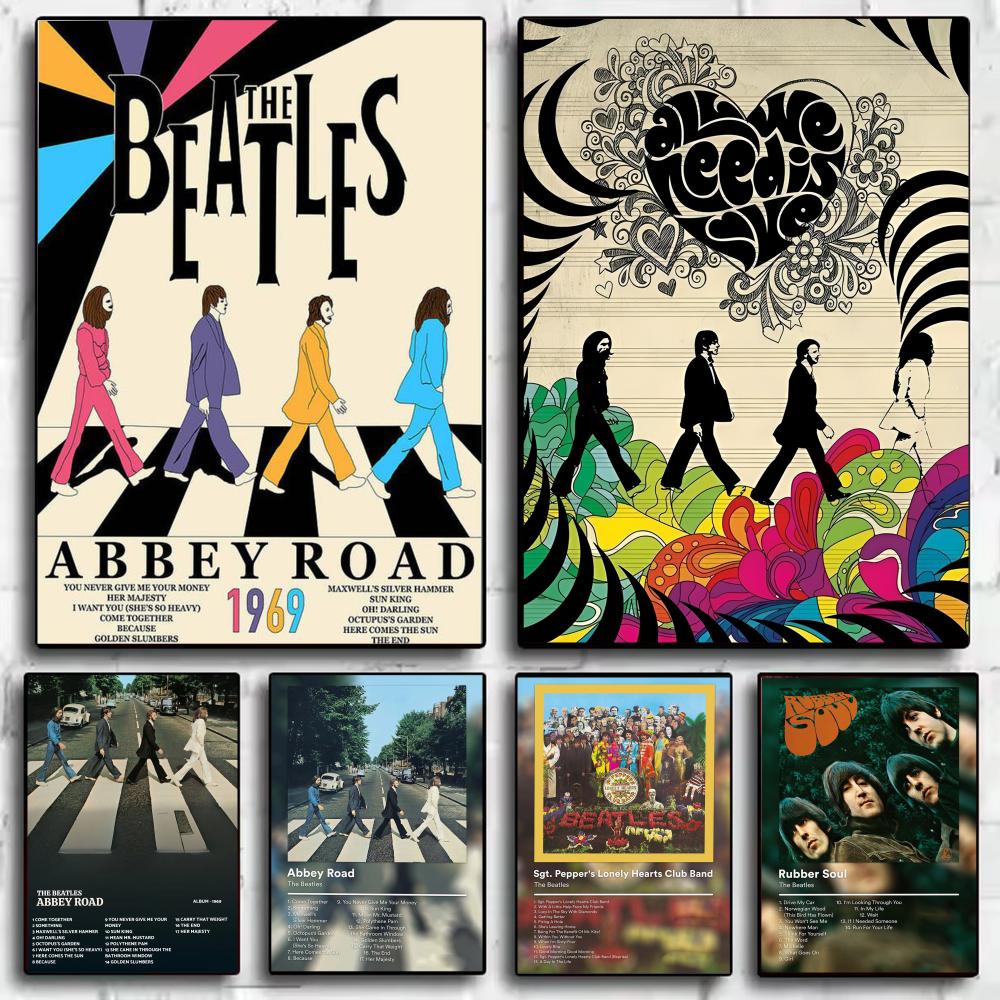 Interior Design Poster - Popband T-The Beatles Poster Moderne minimalistische