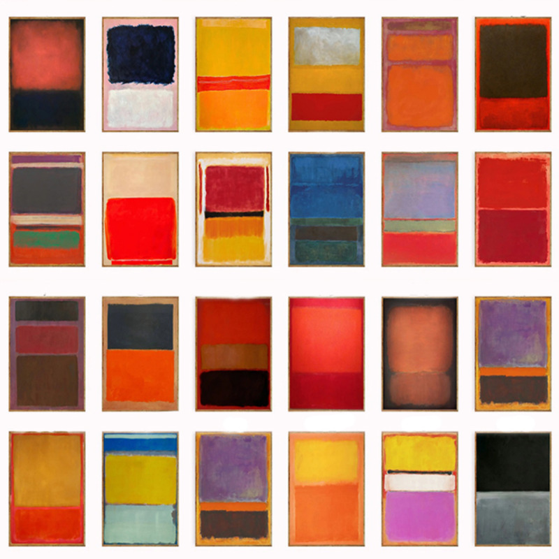 Interior Design Poster - Wanddecoratie, Mark Rothko Postersets, Rothko Print,