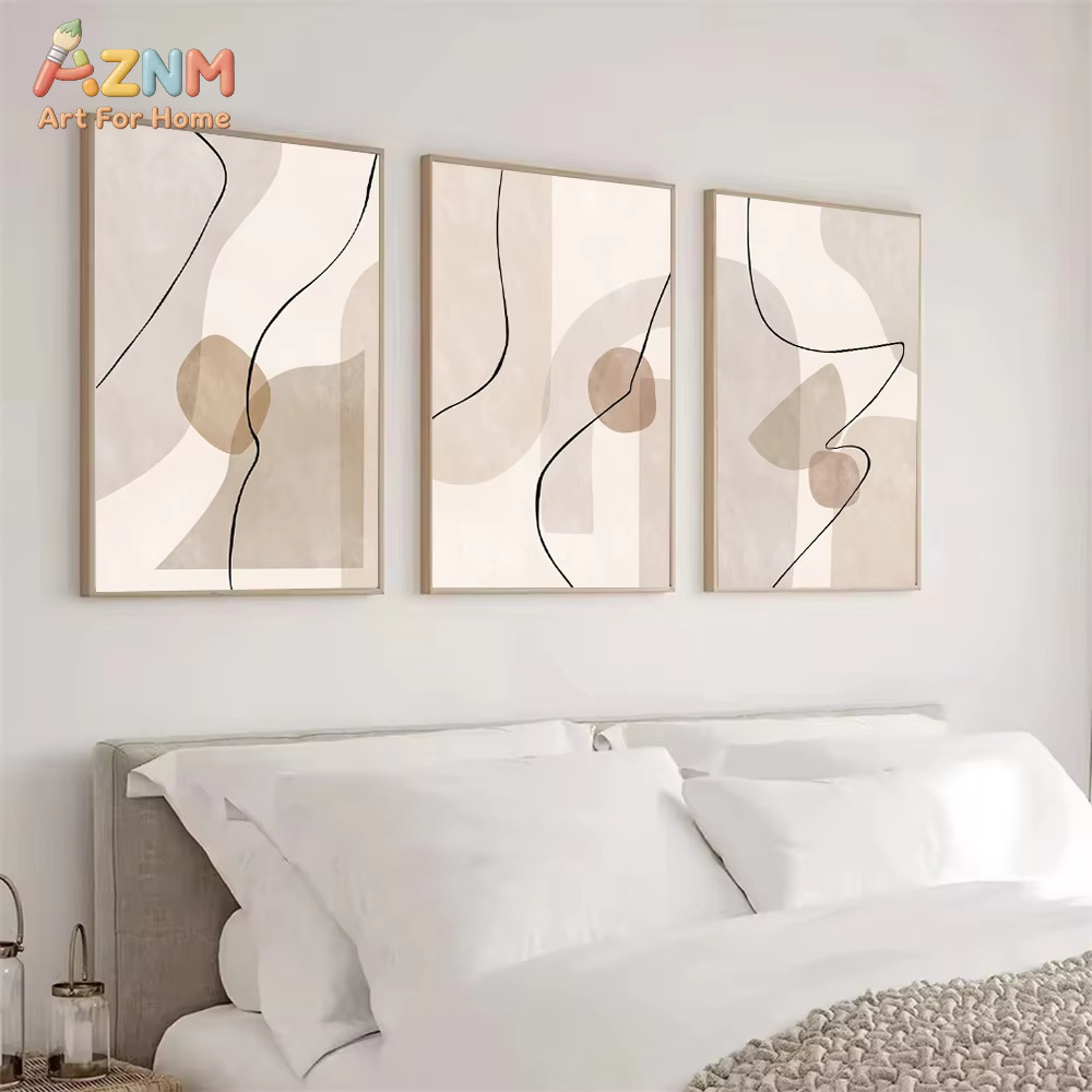 Abstracte beige geometrie lijn - Interior Design Poster recensie en prijs