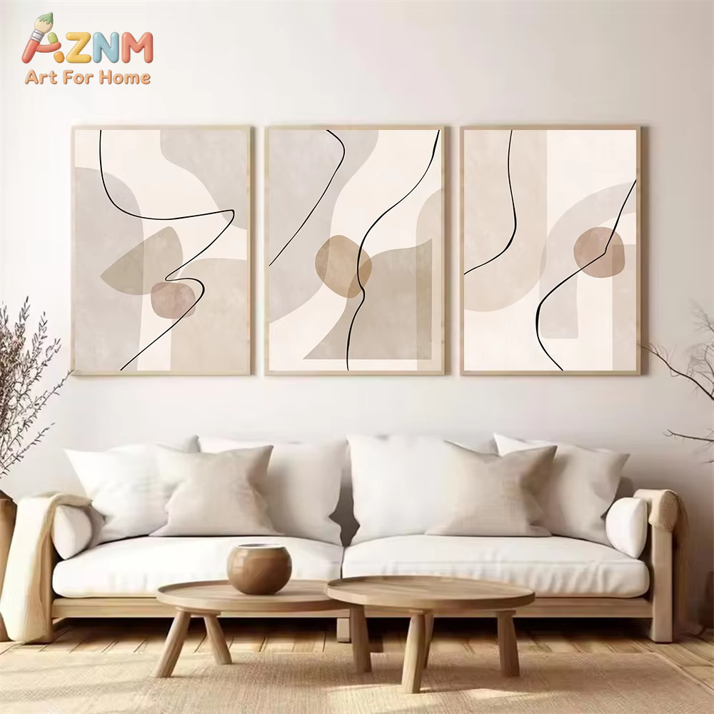 Abstracte beige geometrie lijn - Interior Design Poster recensie en prijs