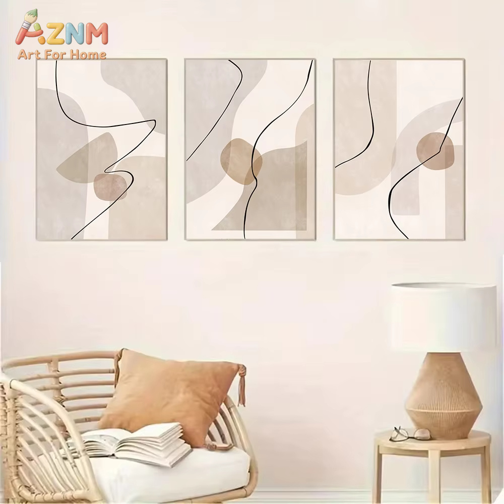 Abstracte beige geometrie lijn - Interior Design Poster recensie en prijs
