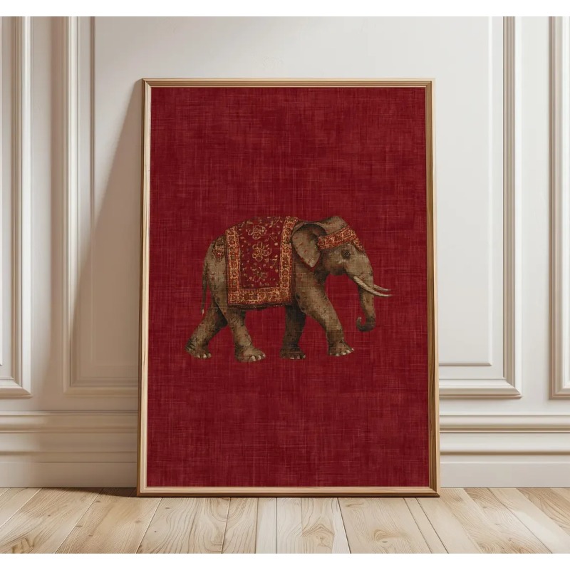 Indische Olifant Patroonprint, - Interior Design Poster recensie en prijs