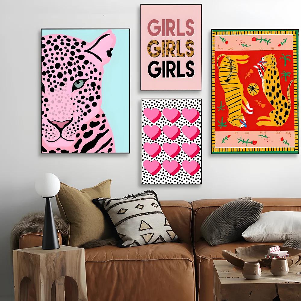 Kleurrijke kunst W-Wild Leopar - Interior Design Poster recensie en prijs