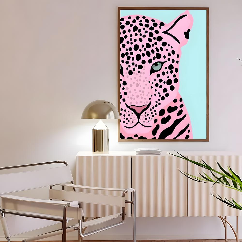Kleurrijke kunst W-Wild Leopar - Interior Design Poster recensie en prijs