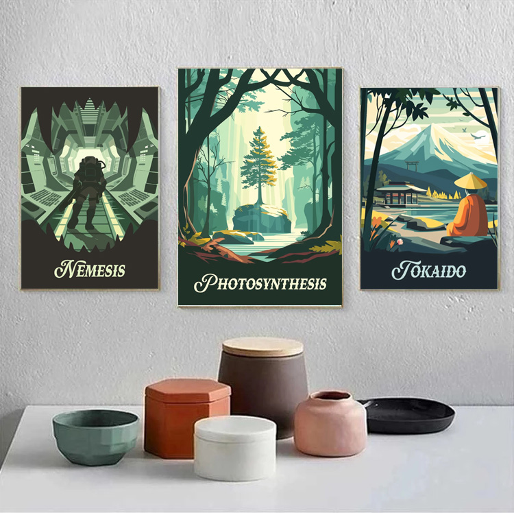 Cartoon Abstract Spel Scène La - Interior Design Poster recensie en prijs